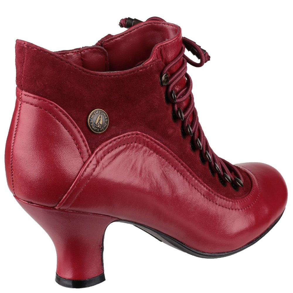 Ladies Ankle Boots Red Hush Puppies Vivianna Heeled Boot