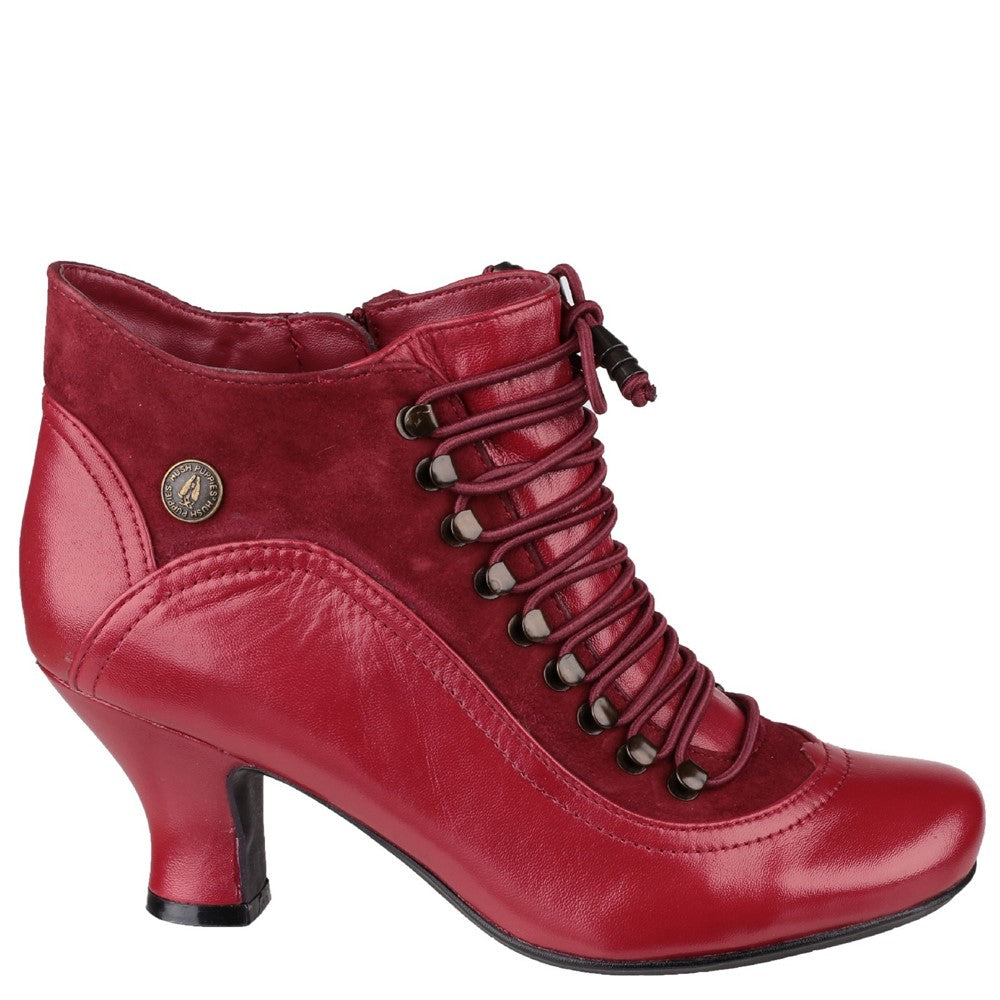 Ladies Ankle Boots Red Hush Puppies Vivianna Heeled Boot