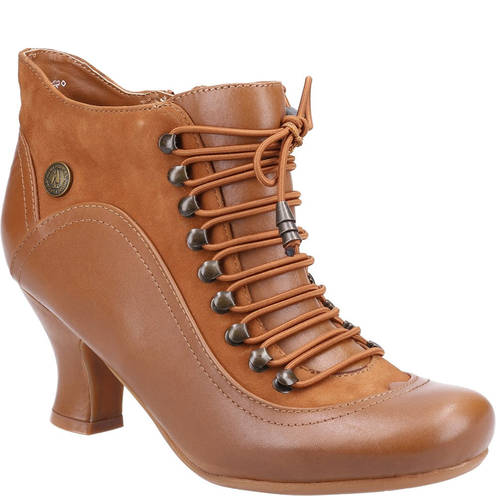 Ladies Ankle Boots Tan Hush Puppies Vivianna Heeled Boot