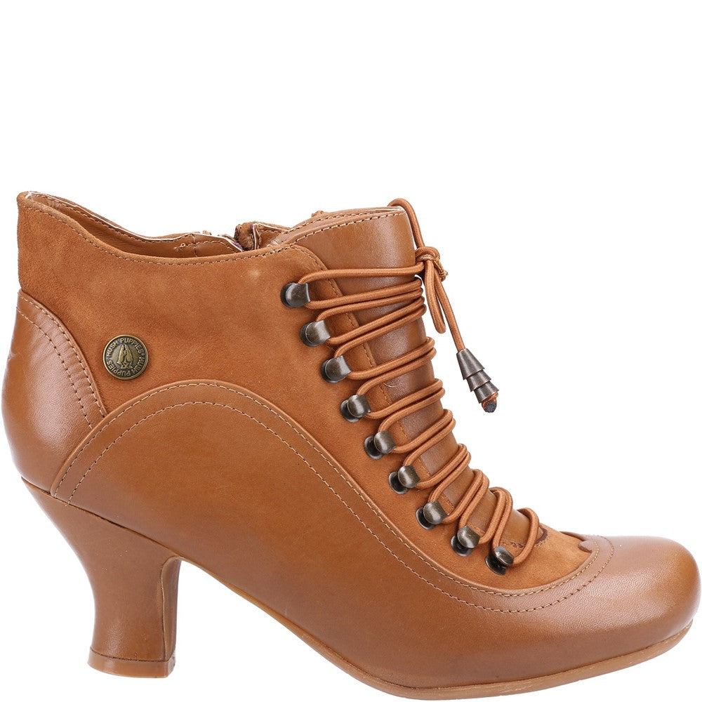 Ladies Ankle Boots Tan Hush Puppies Vivianna Heeled Boot