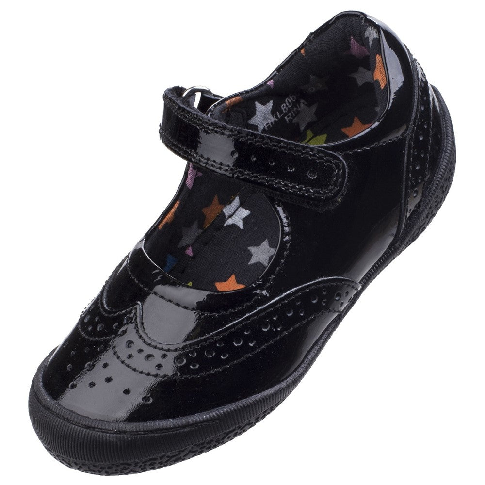 Black Patent Rina Patent Infant School Shoes