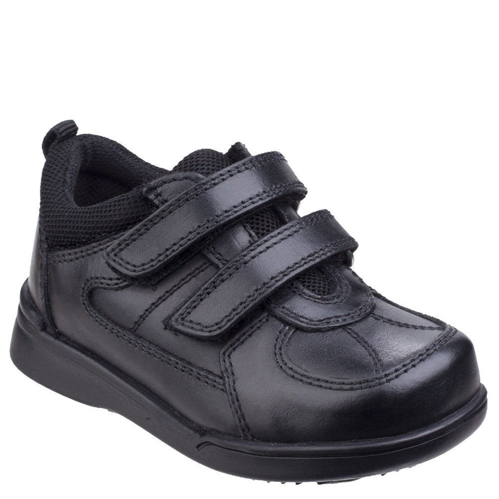 Boys BTS FLFR Black Hush Puppies Liam Infant School Shoe