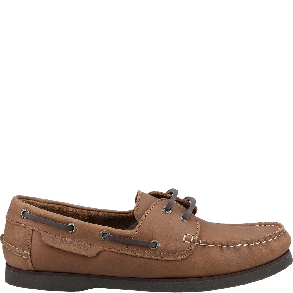 Slip On Mens Summer Tan Hush Puppies Henry Boat Shoe