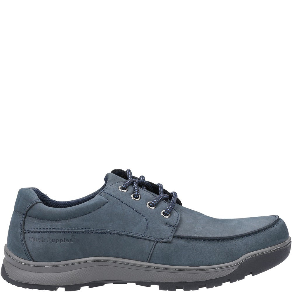 Mens Classic Lace Shoes Navy Hush Puppies Tucker Lace Shoe