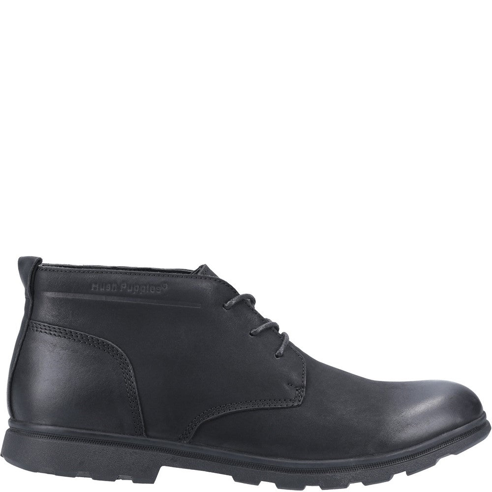 Mens Boots Black Hush Puppies Tyson Chukka Boot