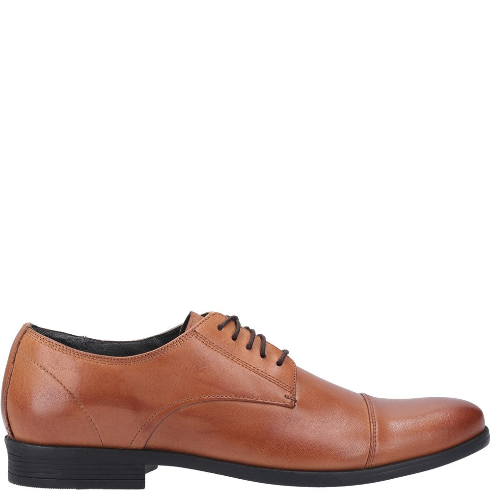 Mens Formal Lace Up Shoes Dark Brown Hush Puppies Ollie Cap Toe Shoe