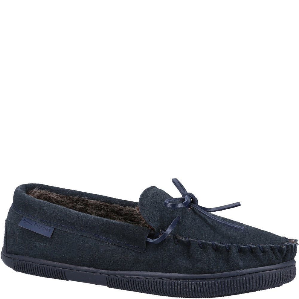 Classic Mens Slippers Navy Hush Puppies Ace Slipper