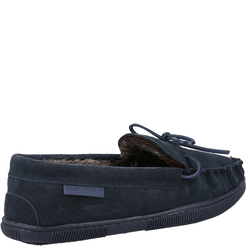 Classic Mens Slippers Navy Hush Puppies Ace Slipper