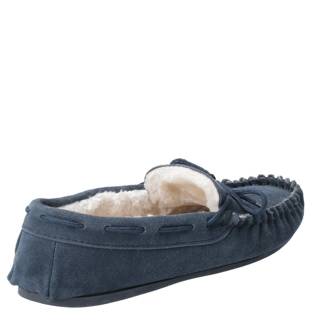 Classic Ladies Slippers Navy Hush Puppies Allie Slipper