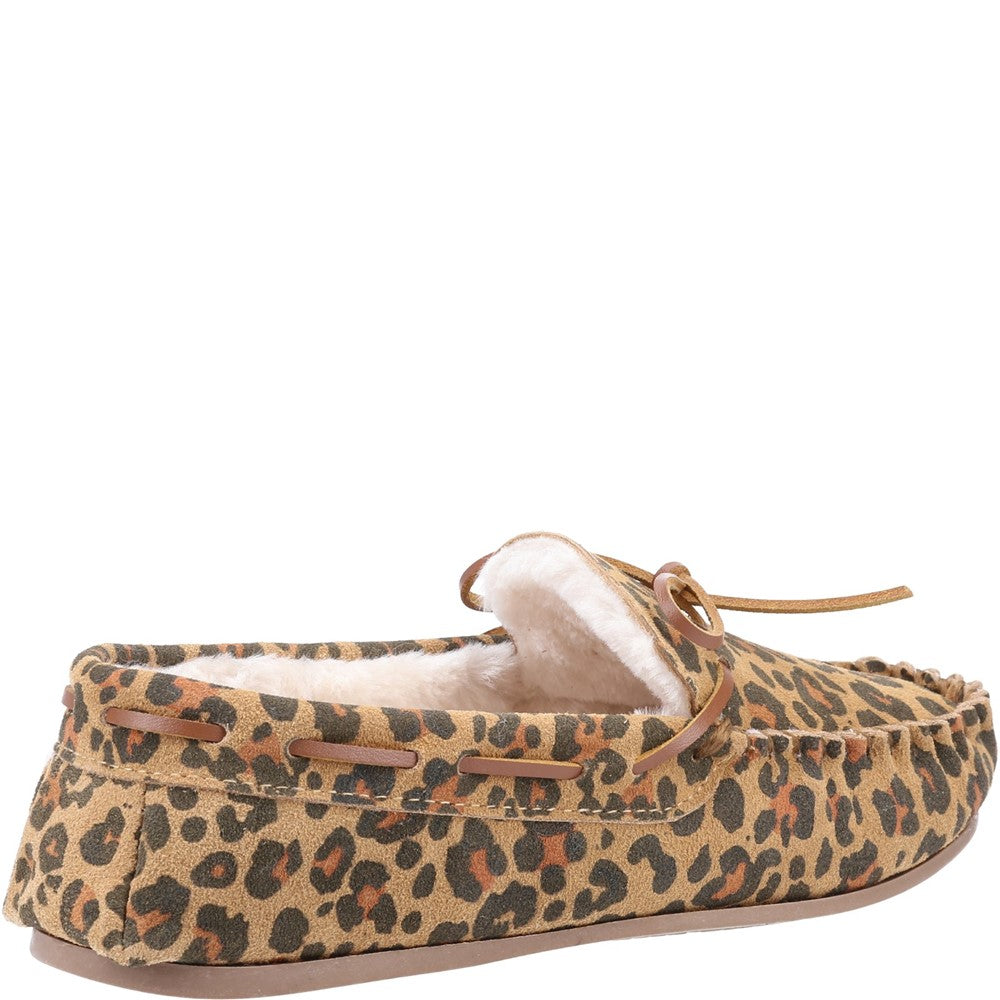 Classic Ladies Slippers Leopard Print Hush Puppies Allie Slipper