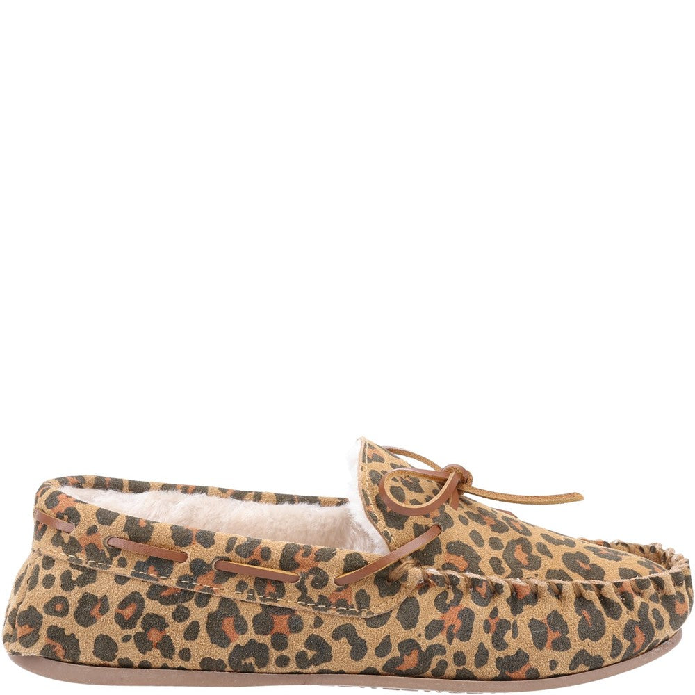 Classic Ladies Slippers Leopard Print Hush Puppies Allie Slipper