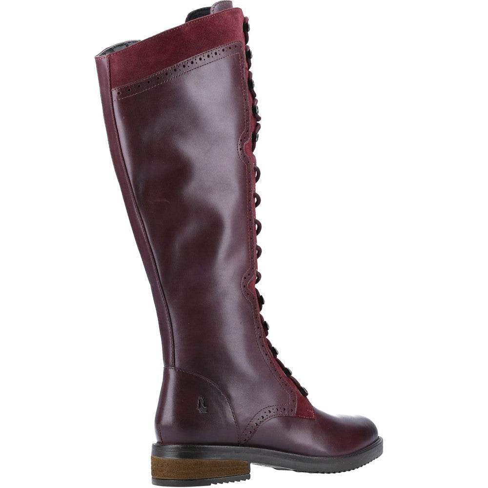 Ladies Long Boots Burgundy Hush Puppies Rudy Long Boot