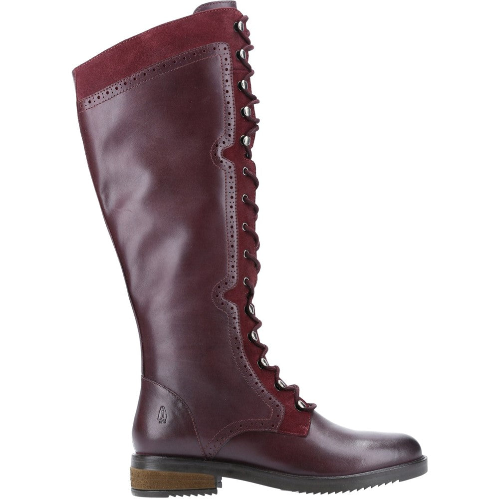 Ladies Long Boots Burgundy Hush Puppies Rudy Long Boot