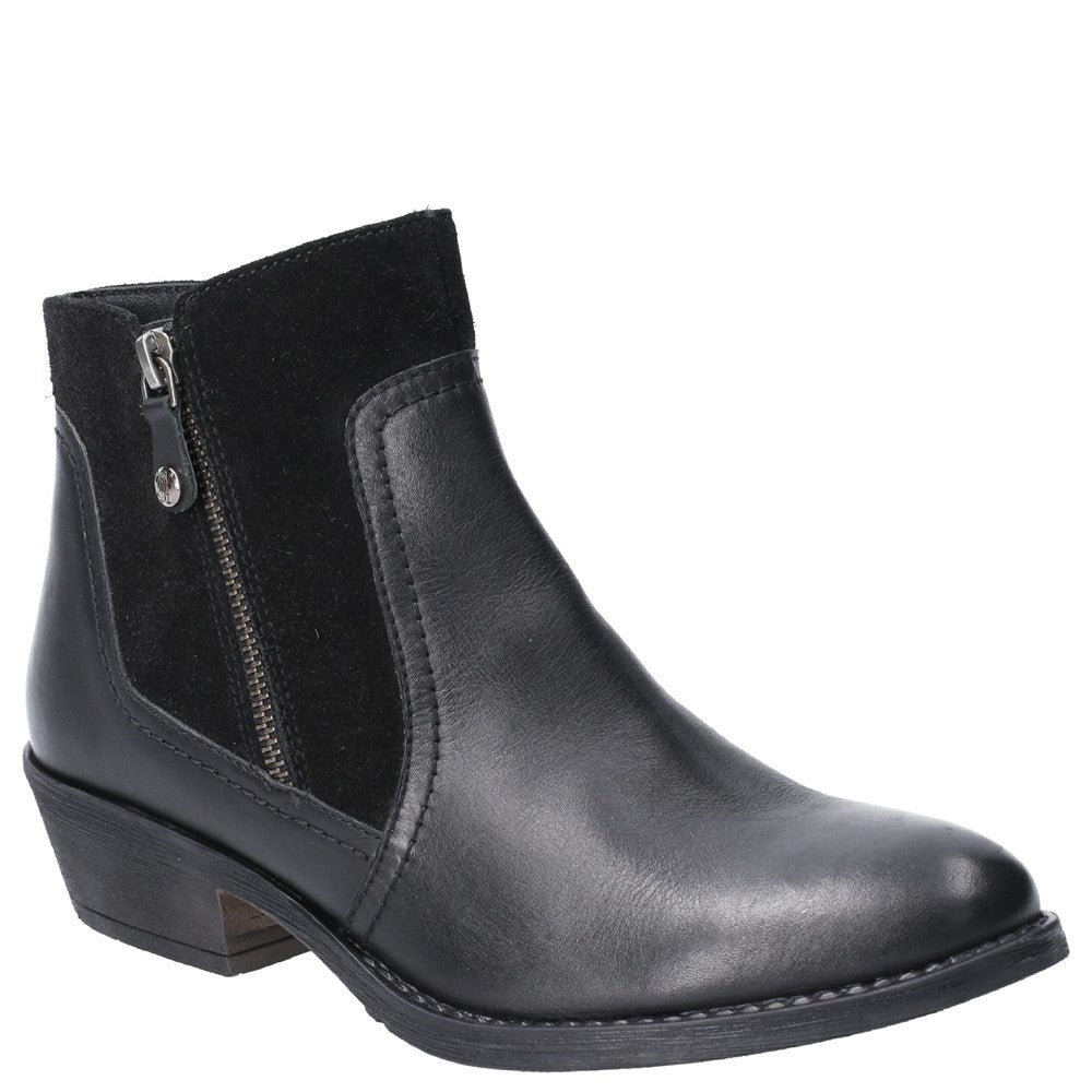 Womens Hush Puppies Black Isla Zip Up Ankle Boot - Hush Puppies UK