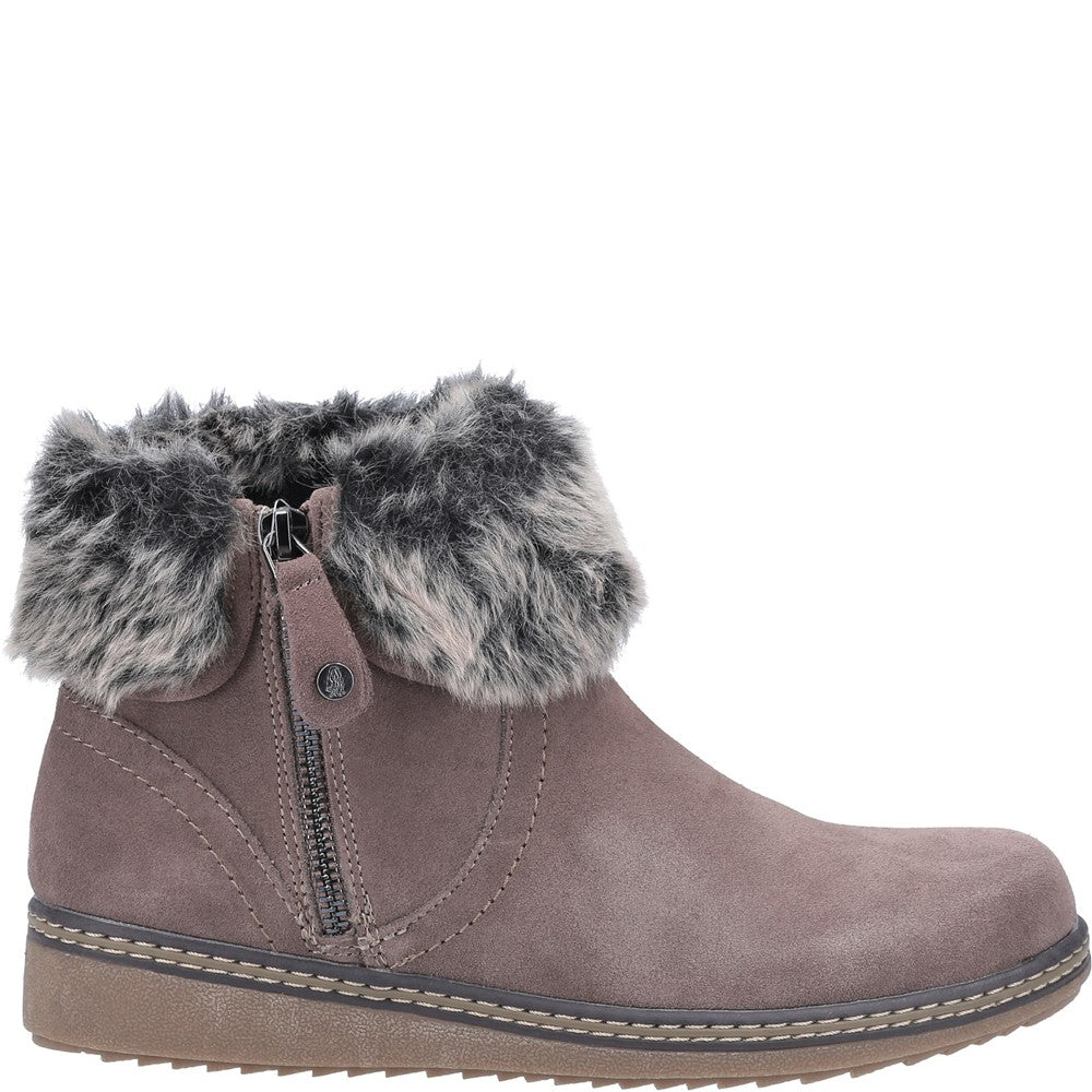 Ladies Ankle Boots Grey Hush Puppies Penny Zip Ankle Boot