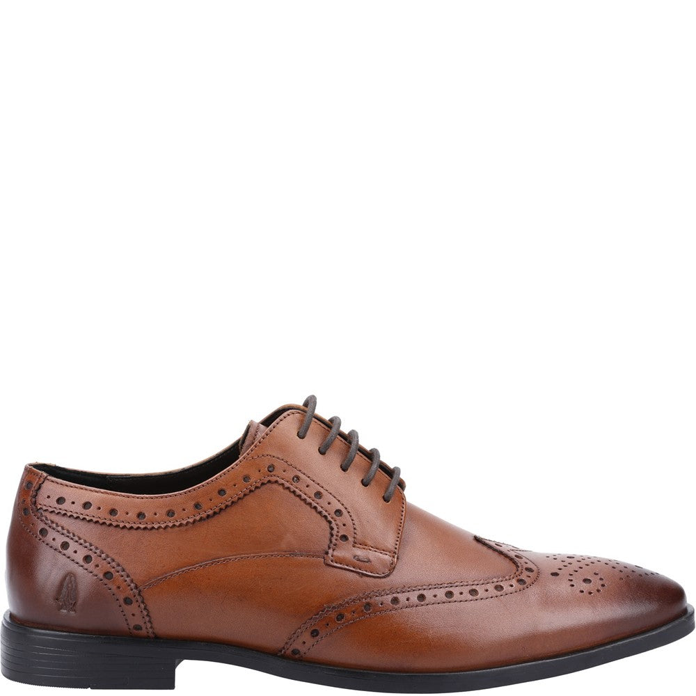 Mens Formal Lace Up Shoes Tan Hush Puppies Elliot Brogue School Shoe