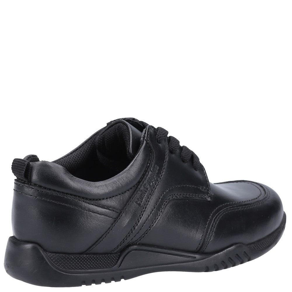 Boys BTS Black Hush Puppies Harvey Junior School Shoe