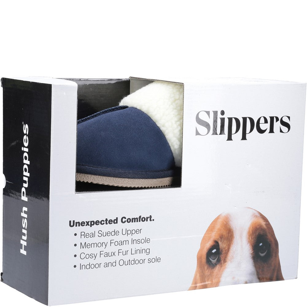 Classic Ladies Slippers Navy Hush Puppies Arianna Mule Slippers