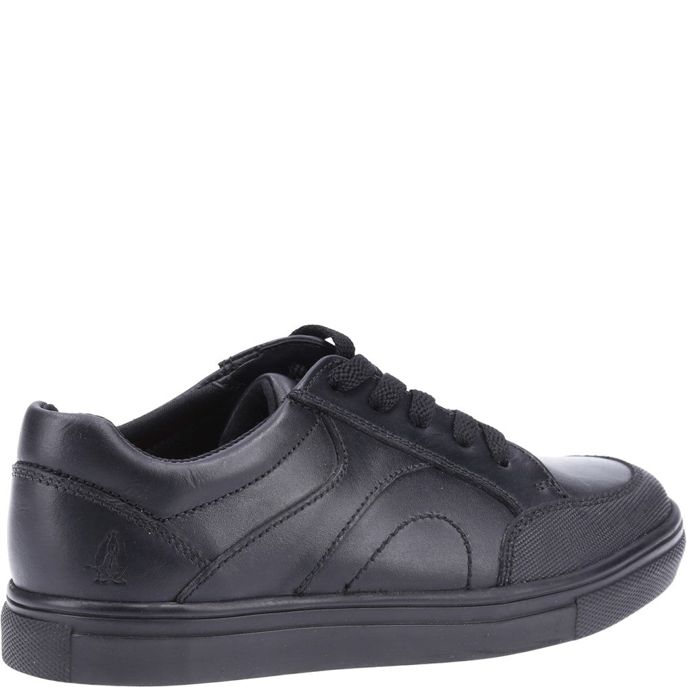 Boys Hush Puppies Black Shawn Junior School Shoe Hush Puppies UK