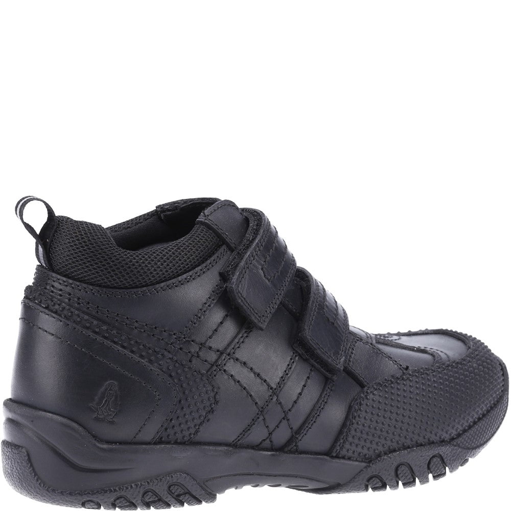 Boys BTS FLFR Black Hush Puppies Jezza Senior School Boot