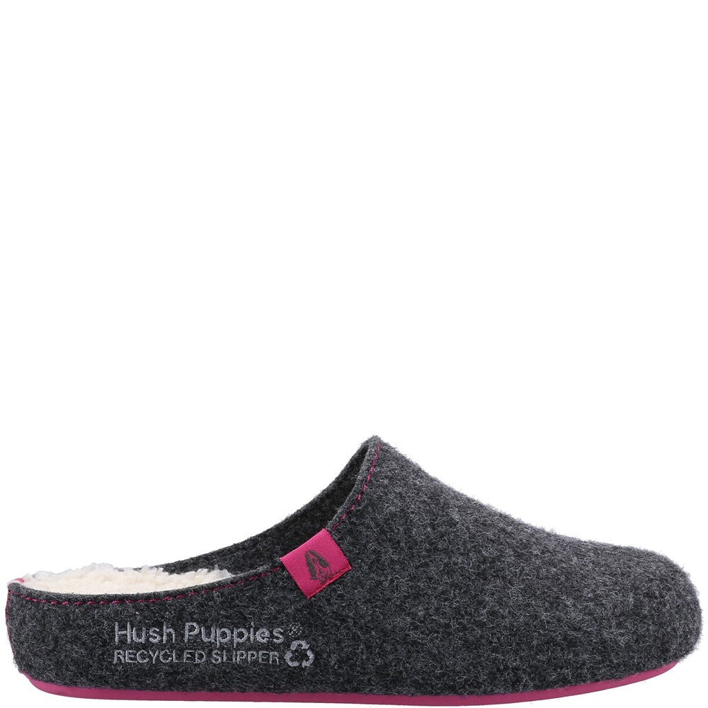 Classic Ladies Slippers Charcoal Hush Puppies The Good Slipper