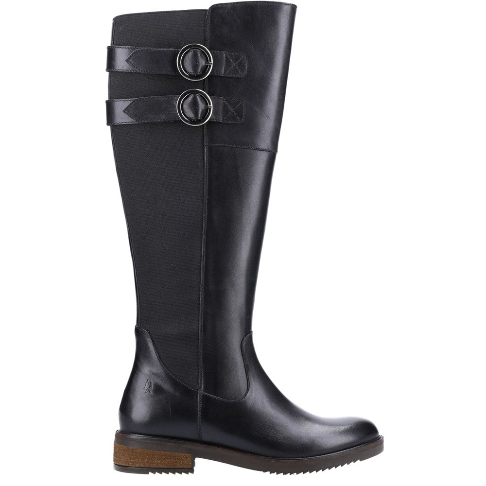 Ladies Long Boots Black Hush Puppies Carla Calf Boot