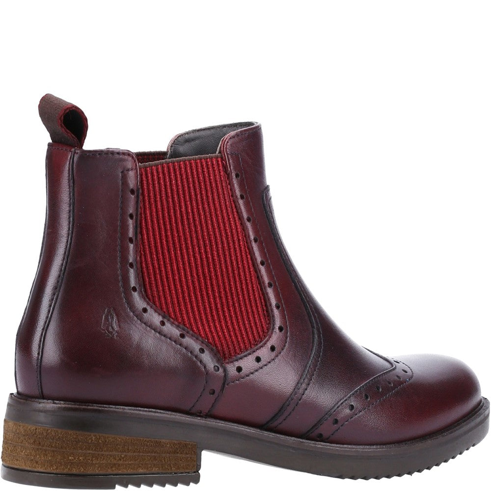 Ladies Ankle Boots Burgundy Hush Puppies Brandy Boot