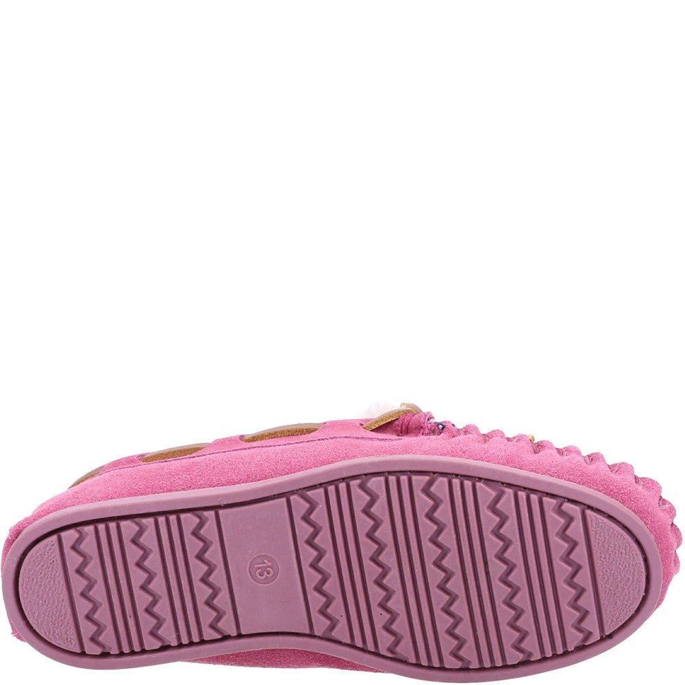 Childrens Slippers Pink Hush Puppies Addison Slipper