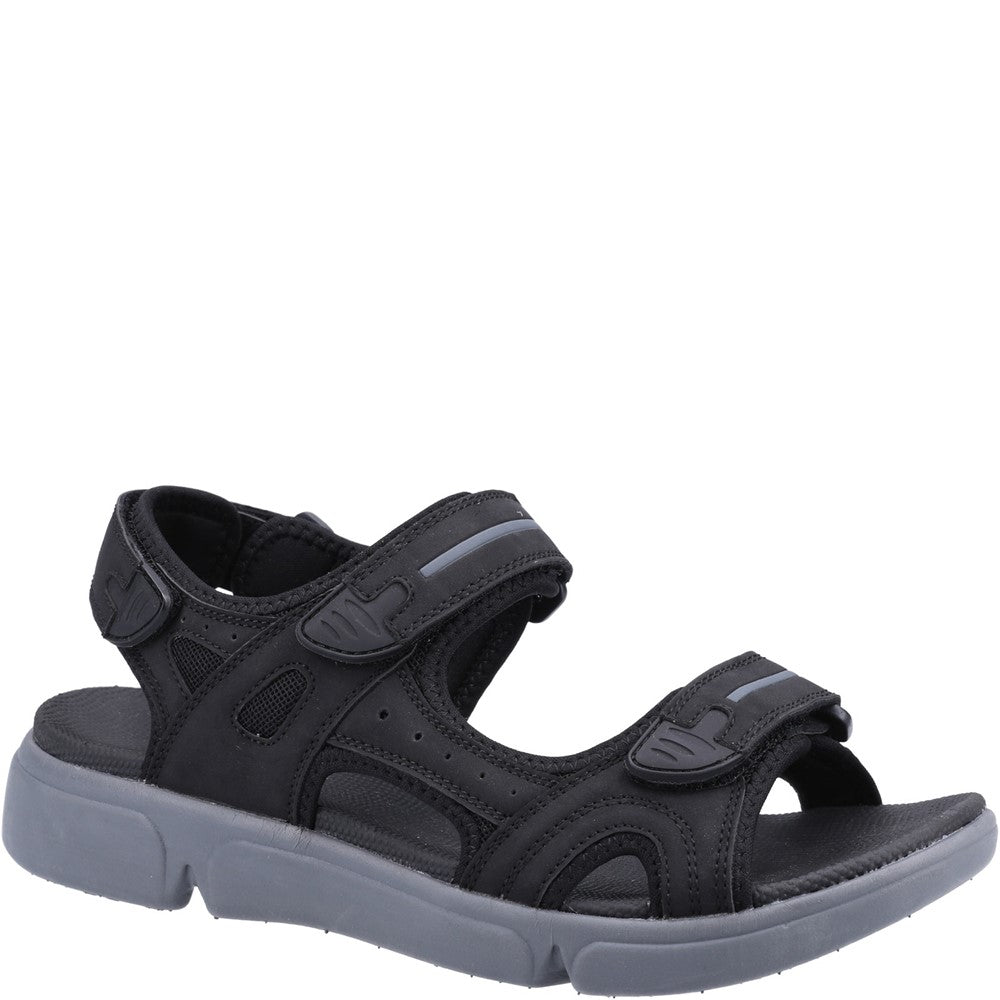 Sandal Mens Summer Black Hush Puppies Castro Sandal