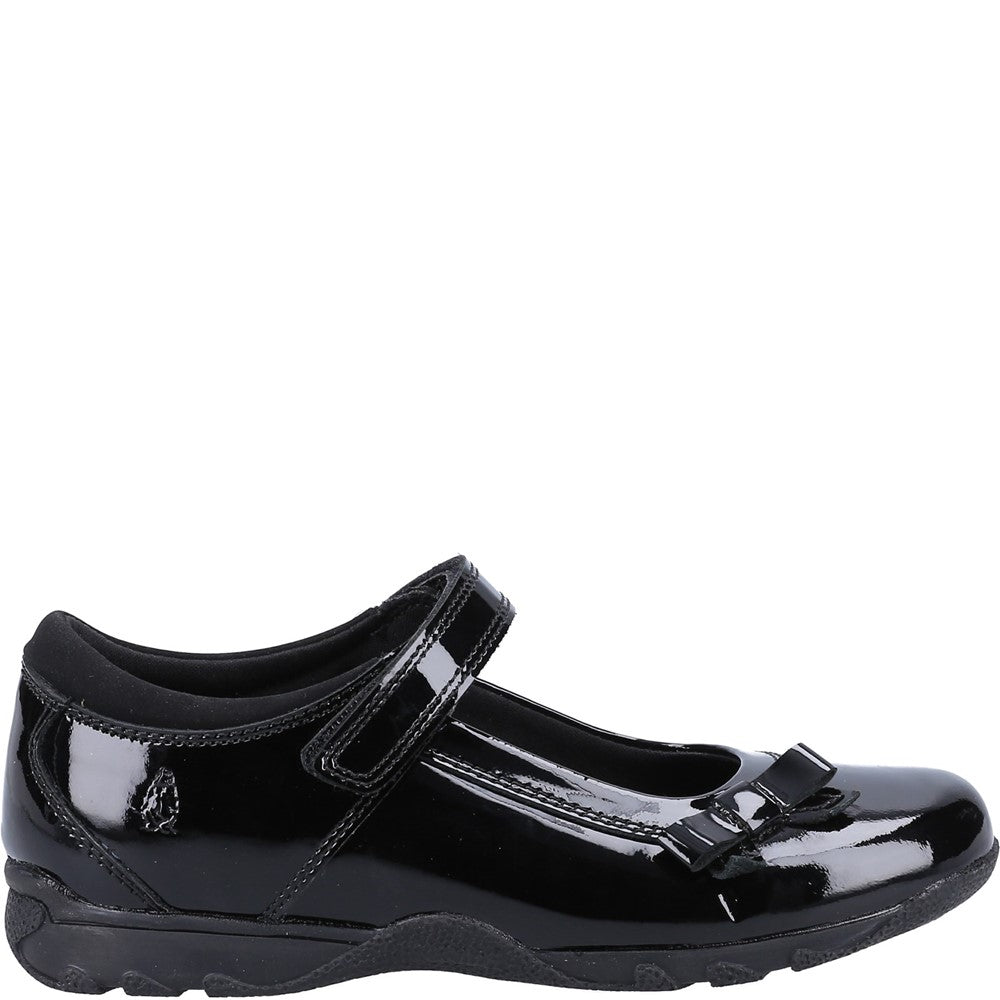 Black Carrie Junior Patent School Shoes