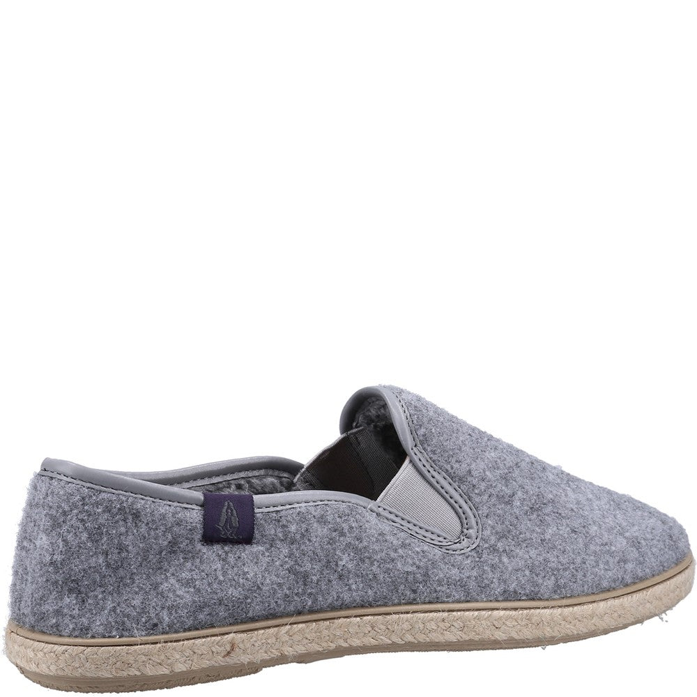 Classic Ladies Slippers Grey Hush Puppies Recycled Cosy Slipper