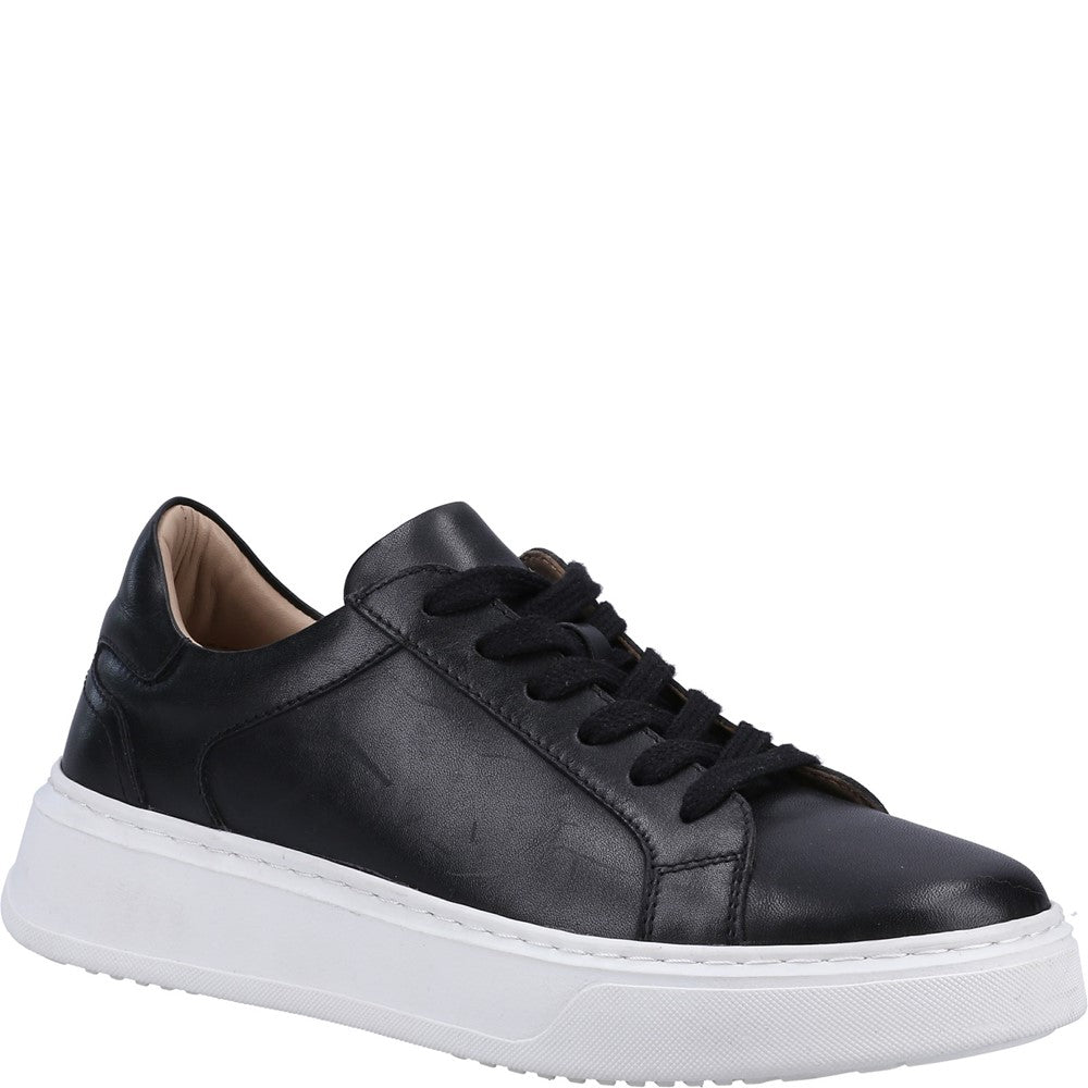 Black Camille Lace Up Cupsole Trainers