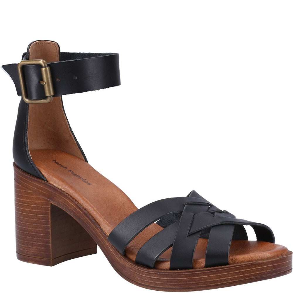 Ladies Heeled Sandals Black Hush Puppies Giselle Sandal