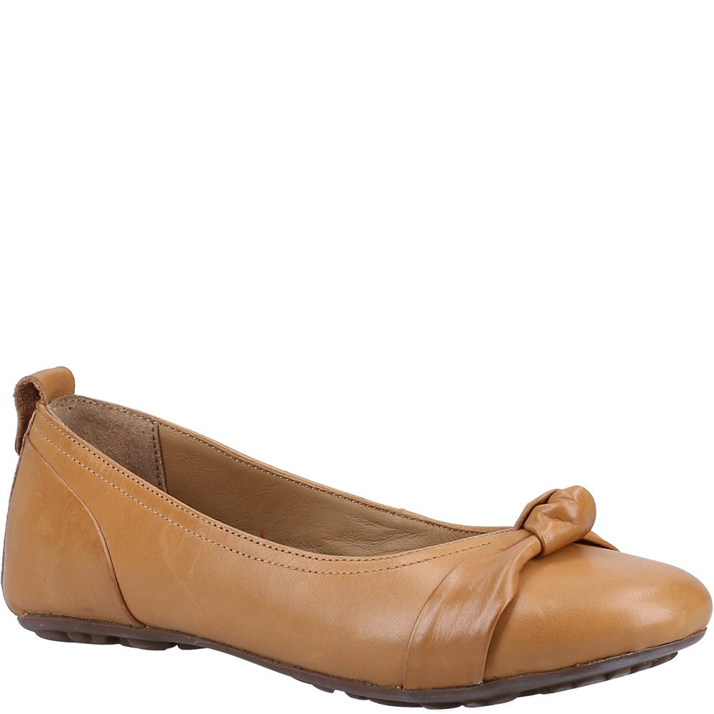 Womens Hush Puppies Tan Jada Knot Ballerina Hush Puppies UK