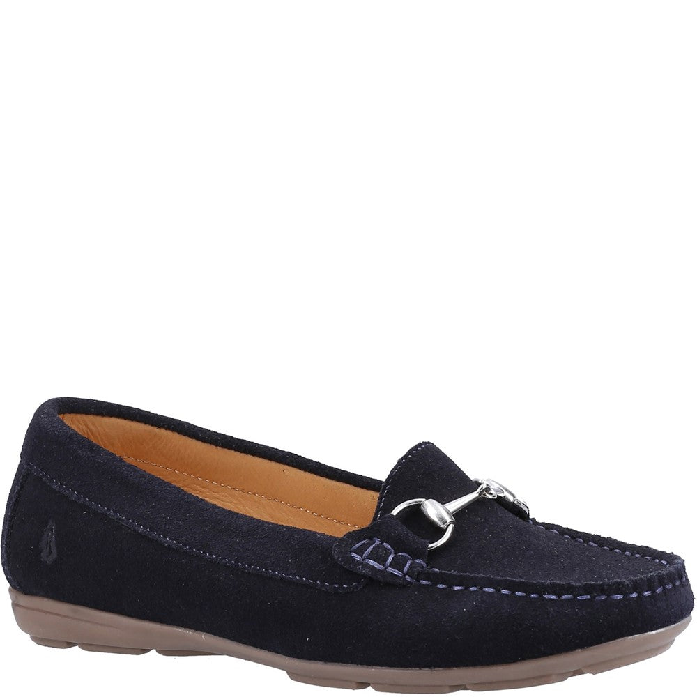 Slip On Ladies Shoes Navy Hush Puppies Molly Snaffle Loafer Shoe