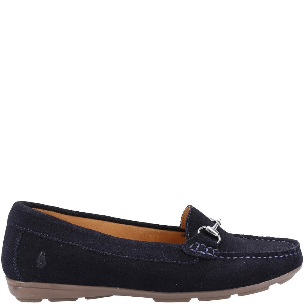 Slip On Ladies Shoes Navy Hush Puppies Molly Snaffle Loafer Shoe