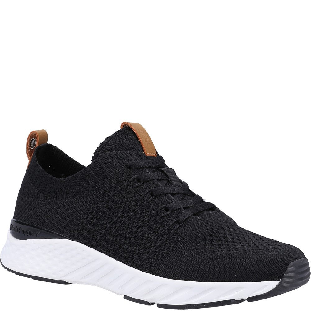 Ladies Sports Black Hush Puppies Opal Trainer