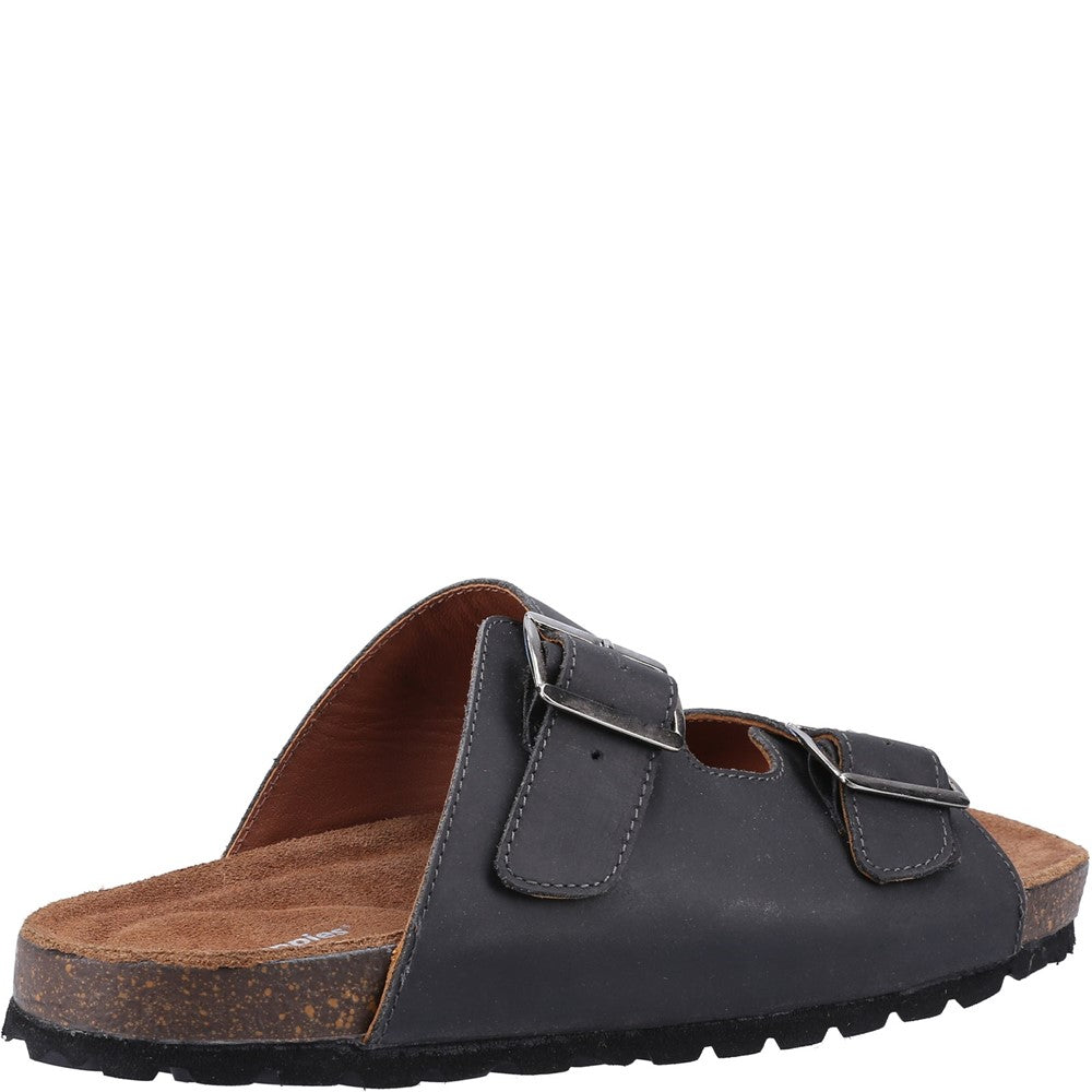 Sandal Mens Summer Black Hush Puppies Nash Slider