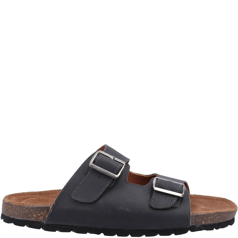 Sandal Mens Summer Black Hush Puppies Nash Slider