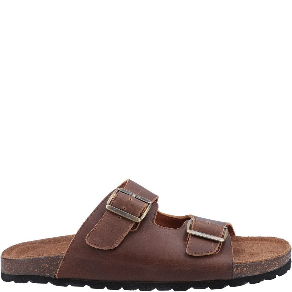 Sandal Mens Summer Brown Hush Puppies Nash Slider