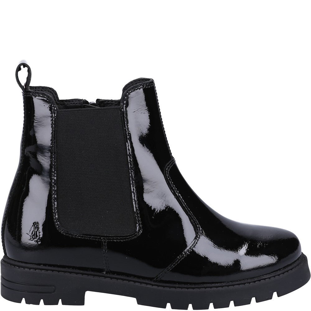 Childrens black patent boots hotsell