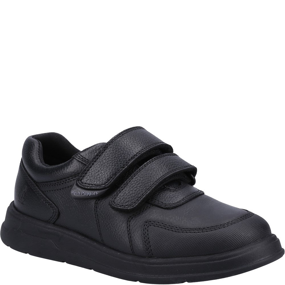 Boys BTS FLFR Black Hush Puppies Ryan JNR Shoe