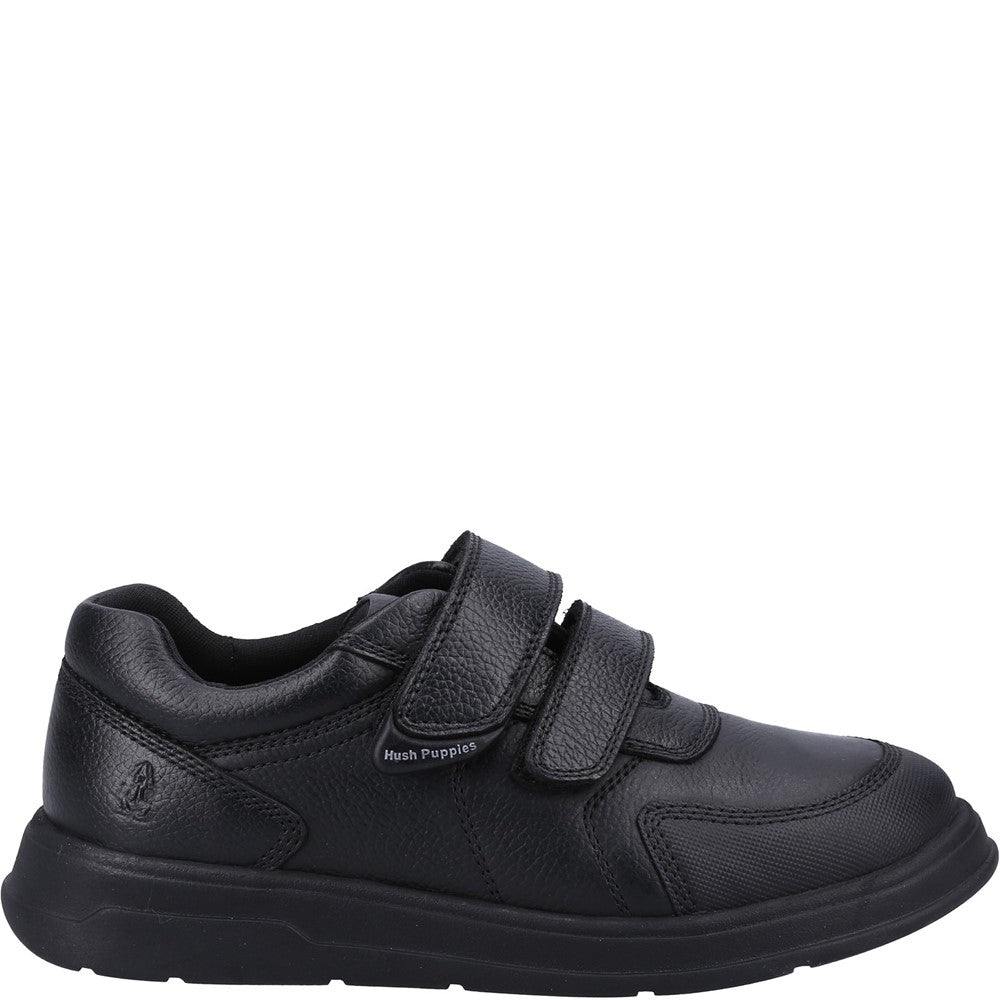 Boys BTS FLFR Black Hush Puppies Ryan JNR Shoe