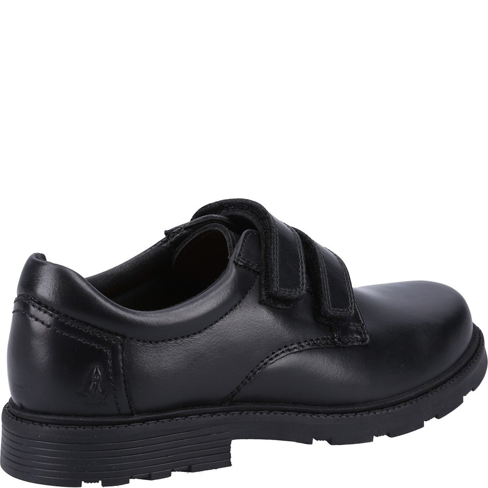 Boys BTS FLFR Black Hush Puppies Logan SNR Shoe