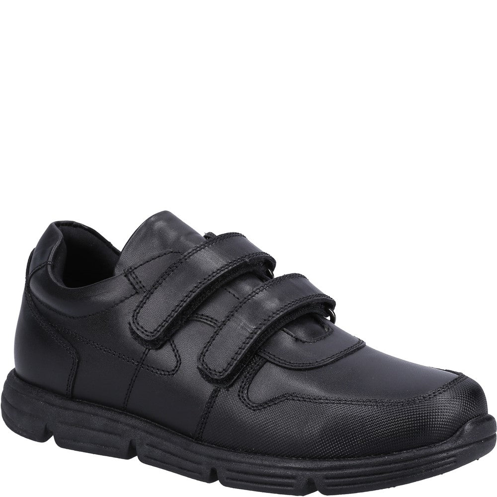 Boys BTS Black Hush Puppies Lucas SNR Shoe