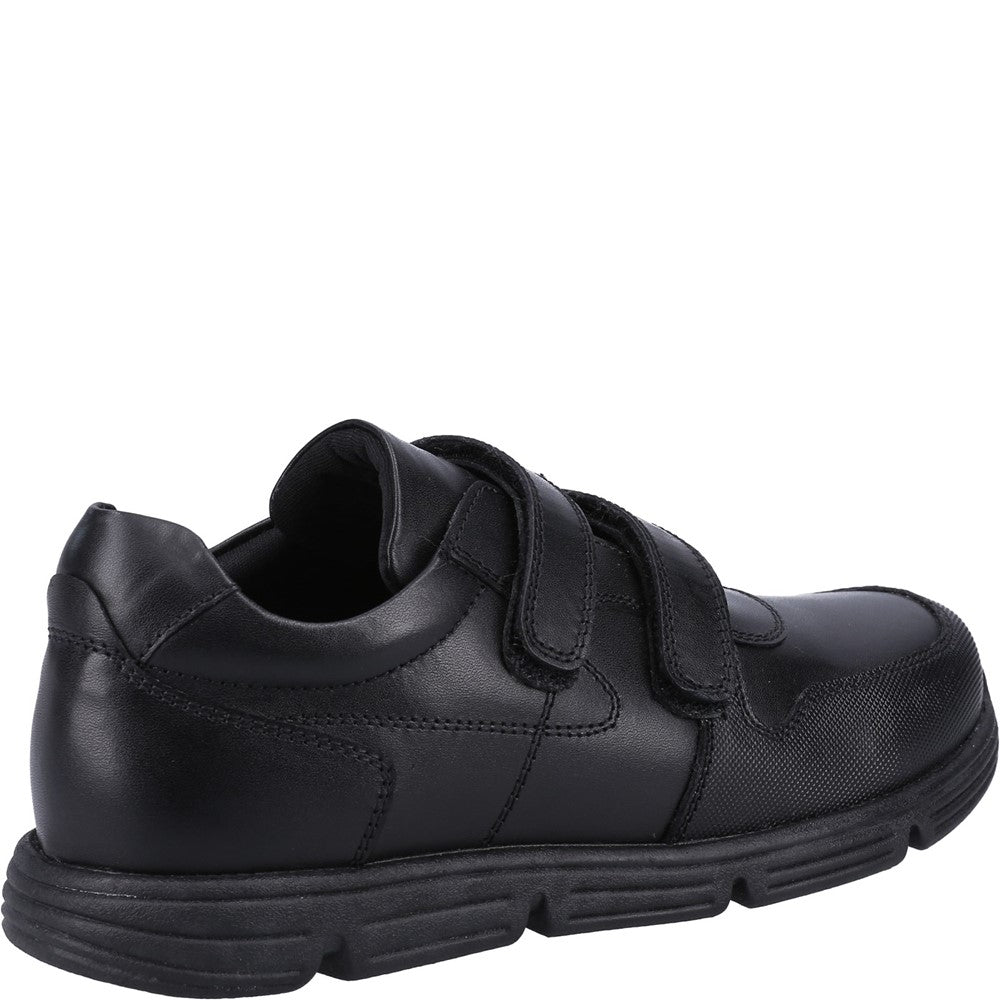 Boys BTS Black Hush Puppies Lucas SNR Shoe