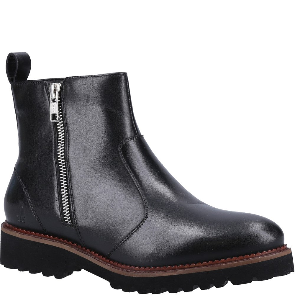 Womens Hush Puppies Black Grace Zip Boot Hush Puppies UK