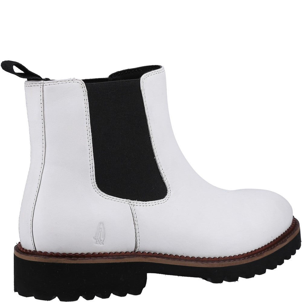 Ladies Ankle Boots White Hush Puppies Gwyneth Chelsea Boot