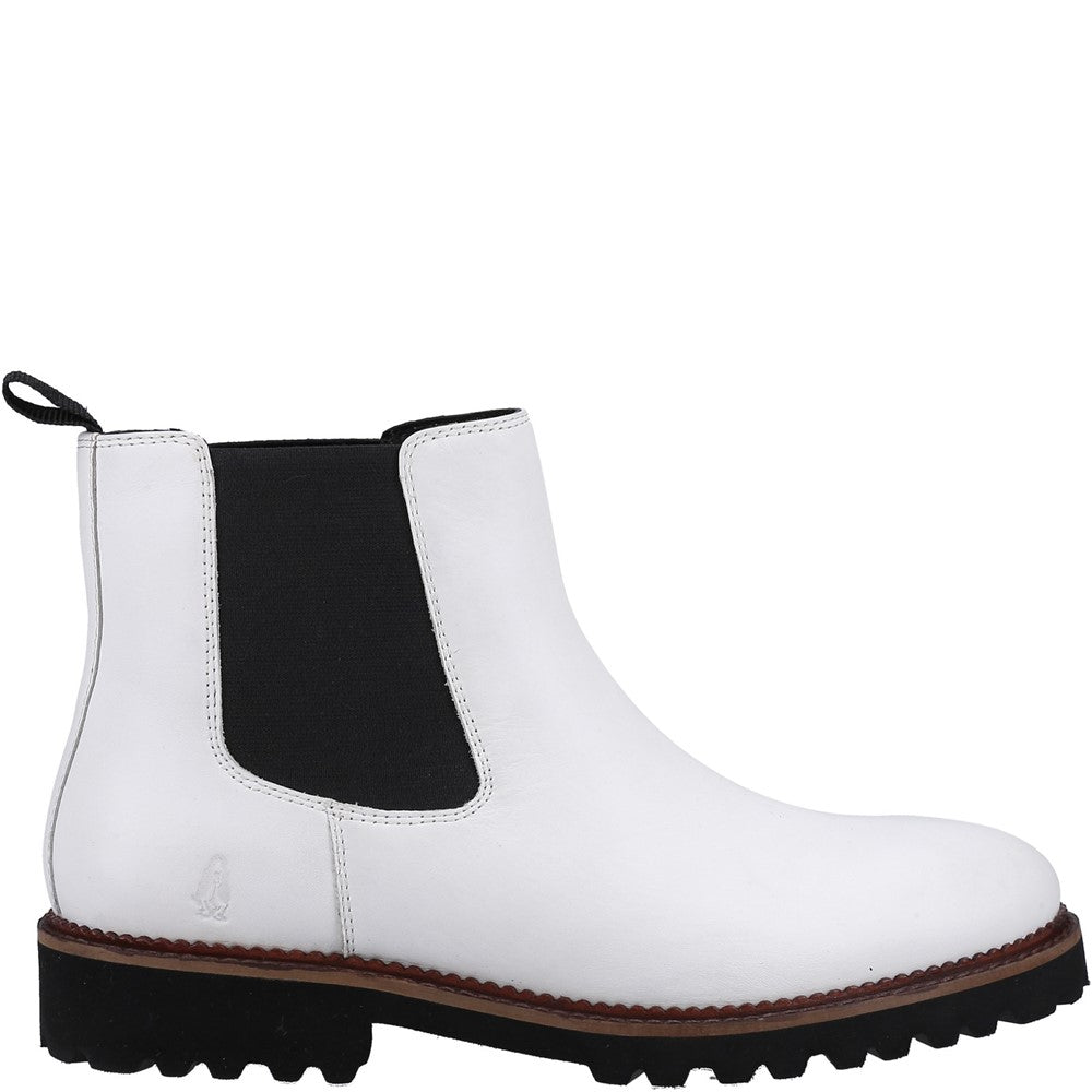 Ladies Ankle Boots White Hush Puppies Gwyneth Chelsea Boot