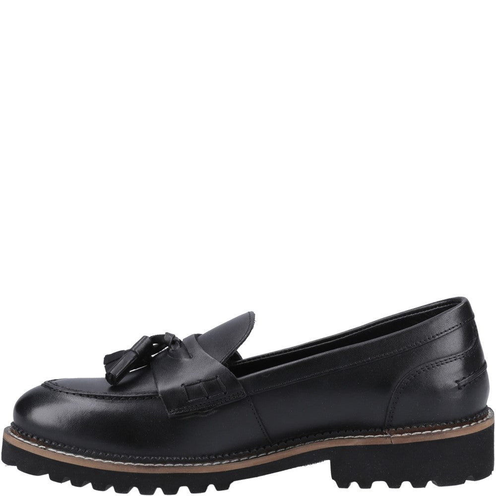 Slip On Ladies Shoes Black Hush Puppies Ginny Loafer